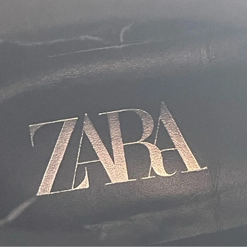 Zara black lug Chelsea booties